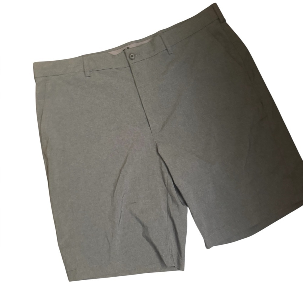 GRAND SLAM Men's Gray Flat Front Golf Shorts Size 40 Pockets Outdoors Summer
